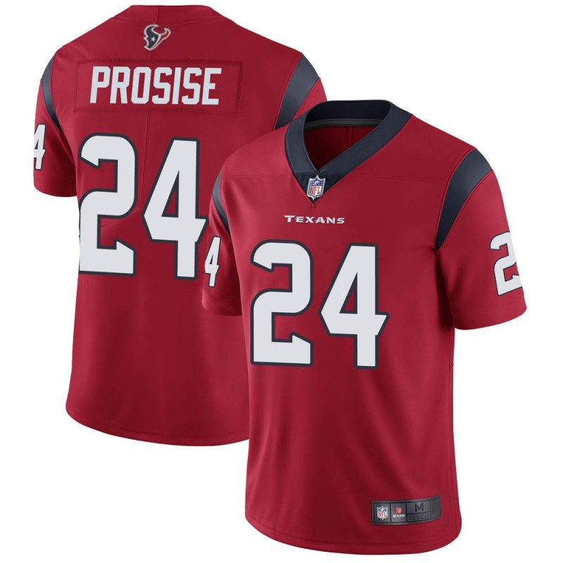 Men's Houston Texans #24 C.J. Prosise New Red Vapor Untouchable Limited Stitched Jersey